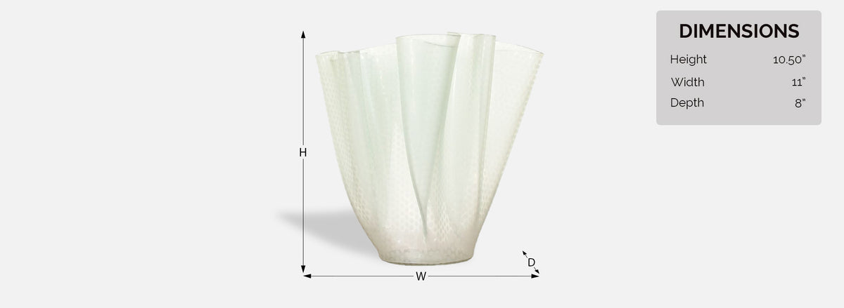 Pietro Chiesa "Cartoccio" Sculpture Glass Vase for Fontana Arte