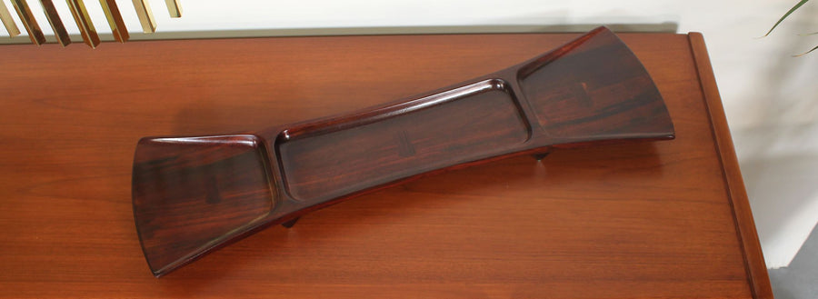 Jens H. Quistgaard “Bow Tie” Palisander Rosewood Tray for Dansk