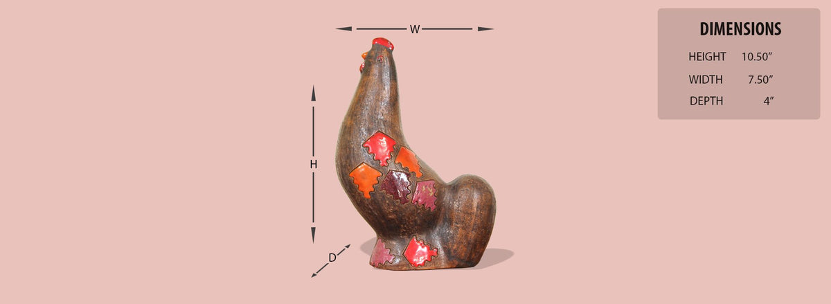 Aldo Londi Glazed Ceramic Chicken Figurine for Bitossi