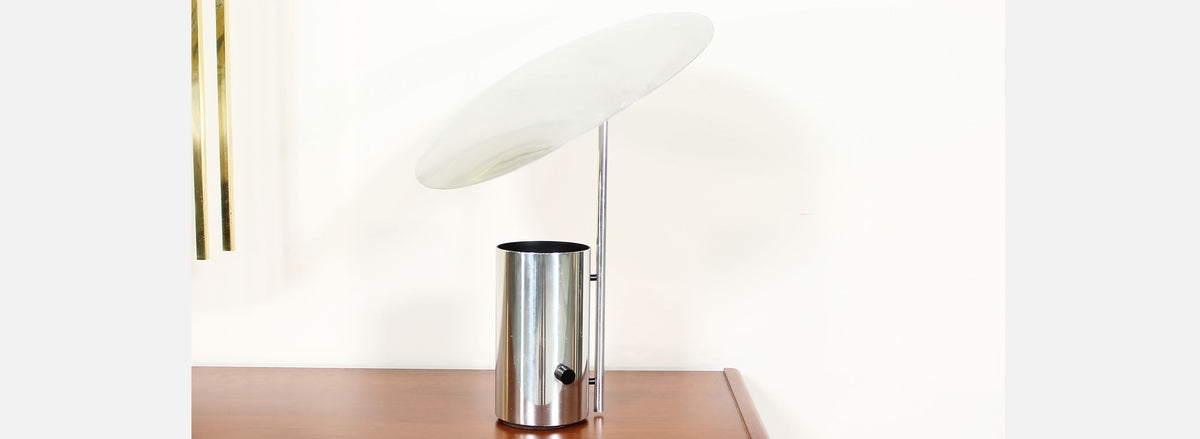 George Nelson “Half-Nelson” Chrome Reflector Lamp for Koch & Lowy