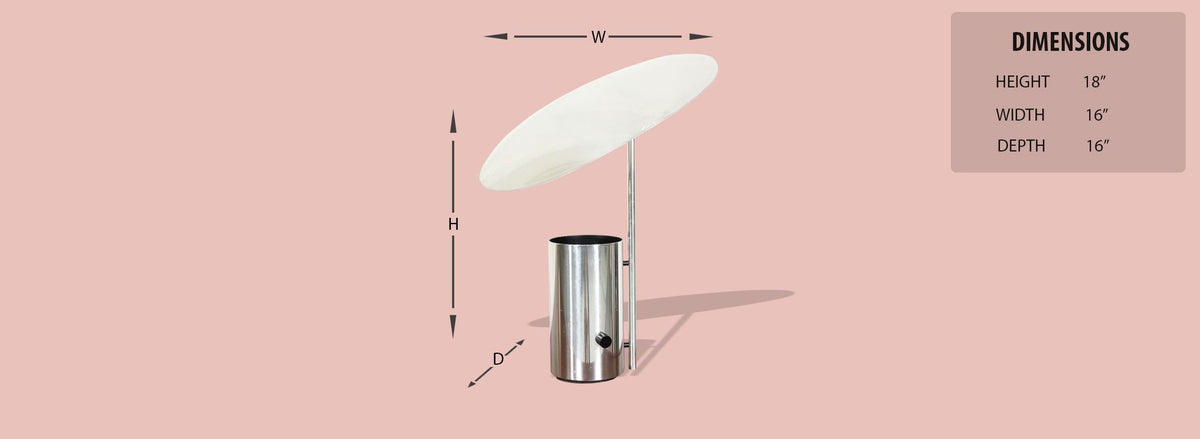 George Nelson “Half-Nelson” Chrome Reflector Lamp for Koch & Lowy