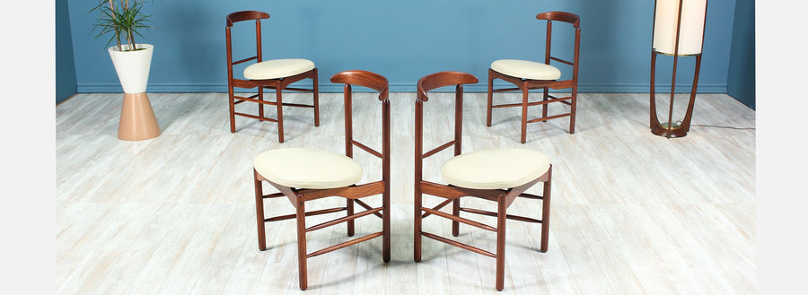 Greta M. Grossman Walnut Dining Chairs for Glenn of California