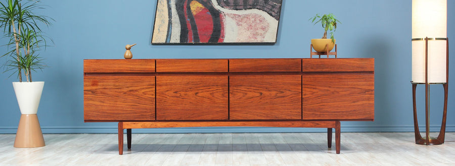 Ib Kofod-Larsen Model-66 Rosewood Credenza for Faarup Møbelfabrik
