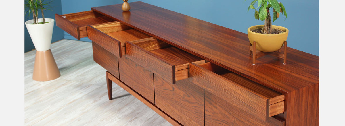 Ib Kofod-Larsen Model-66 Rosewood Credenza for Faarup Møbelfabrik