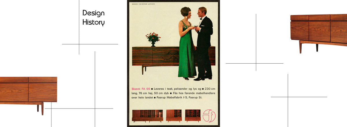 Ib Kofod-Larsen Model-66 Rosewood Credenza for Faarup Møbelfabrik