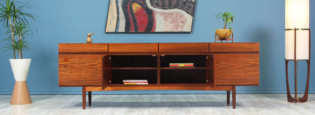 Ib Kofod-Larsen Model-66 Rosewood Credenza for Faarup Møbelfabrik