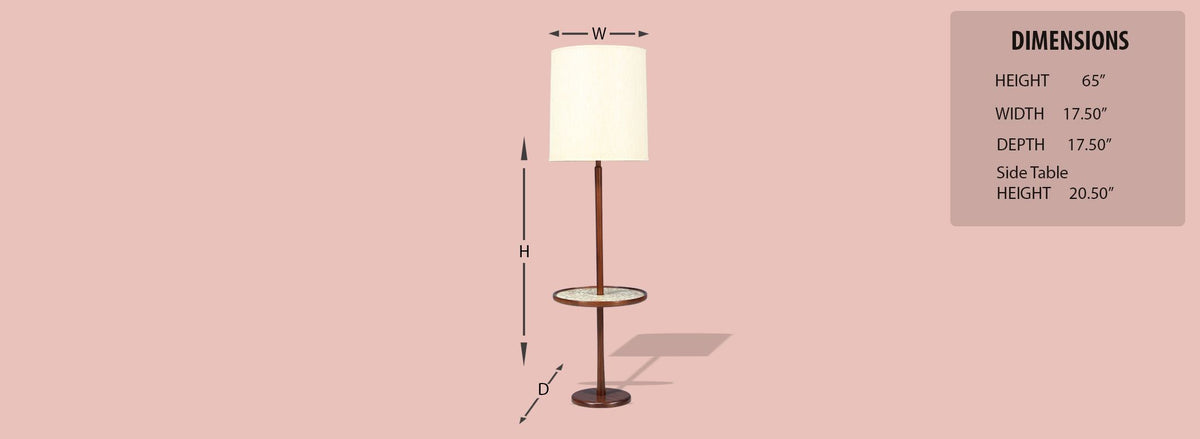 Jane & Gordon Martz Ceramic Coin Tile Side Table Floor Lamp for Marshall Studios