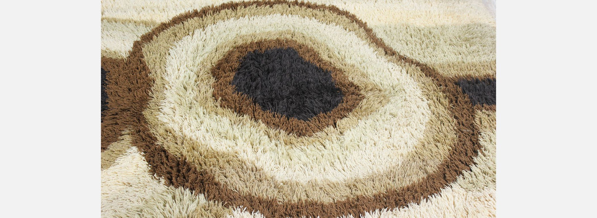 Large Danish Modern Hand-Knotted Wool Rug by Rya