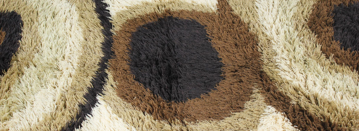 Large Danish Modern Hand-Knotted Wool Rug by Rya