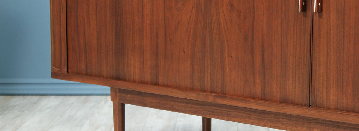 Danish Modern Tambour-Door Credenza by Peter Løvig Nielsen