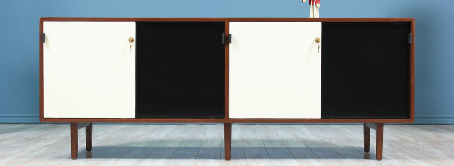 Florence Knoll Two-Tone Lacquer & Walnut Credenza