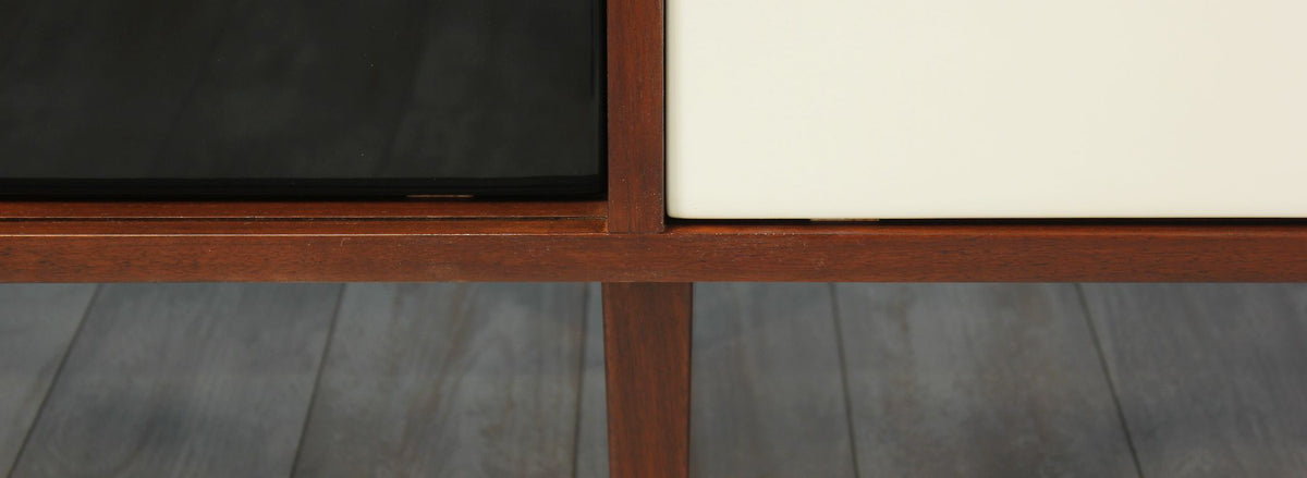 Florence Knoll Two-Tone Lacquer & Walnut Credenza
