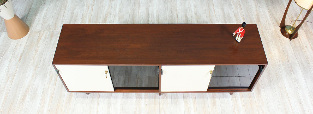 Florence Knoll Two-Tone Lacquer & Walnut Credenza