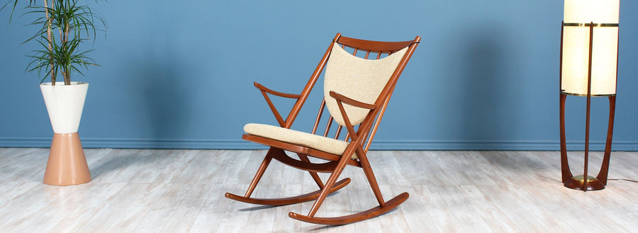 Danish Modern Teak Rocking Chair by Frank Reenskaug for Bramin Møbler