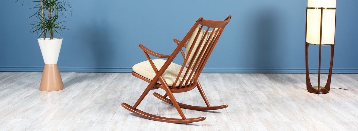 Danish Modern Teak Rocking Chair by Frank Reenskaug for Bramin Møbler