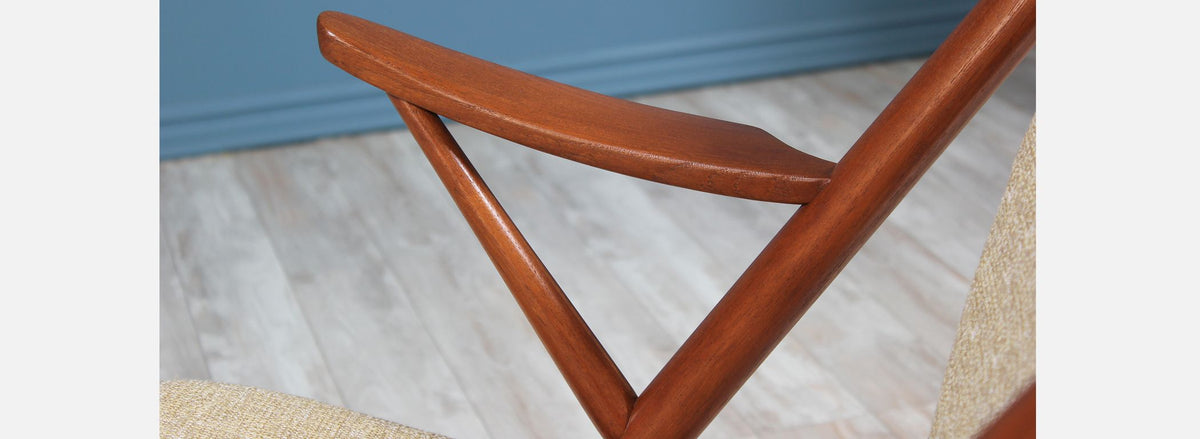 Danish Modern Teak Rocking Chair by Frank Reenskaug for Bramin Møbler
