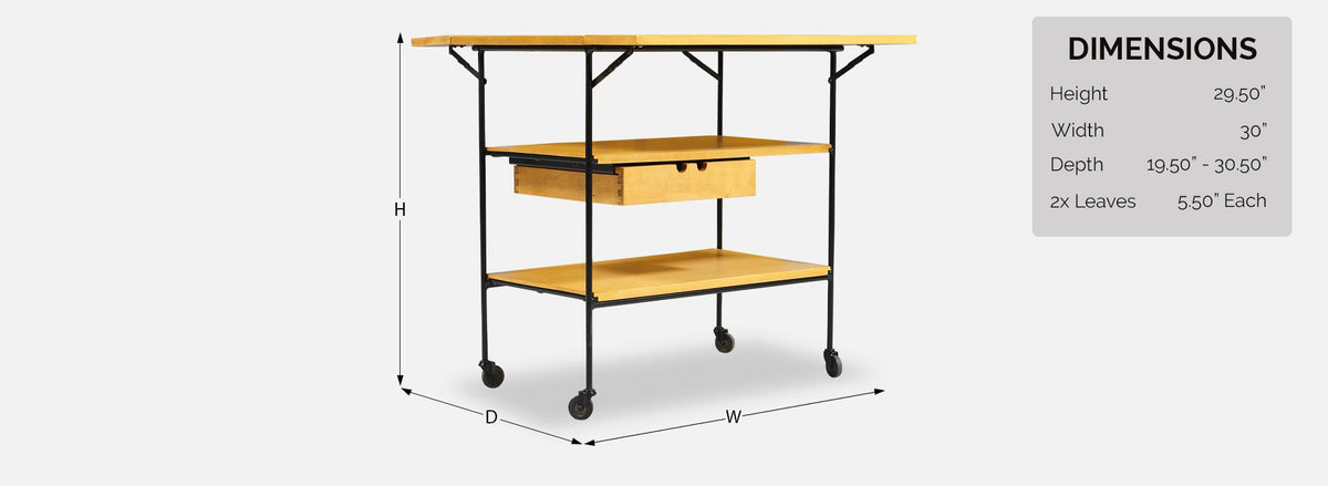 Paul McCobb “Planner Group” Serving Cart for Winchendon Furniture Co.