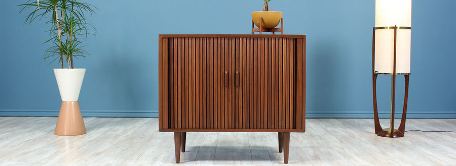 Mid-Century Modern Tambour-Door Cabinet-21
