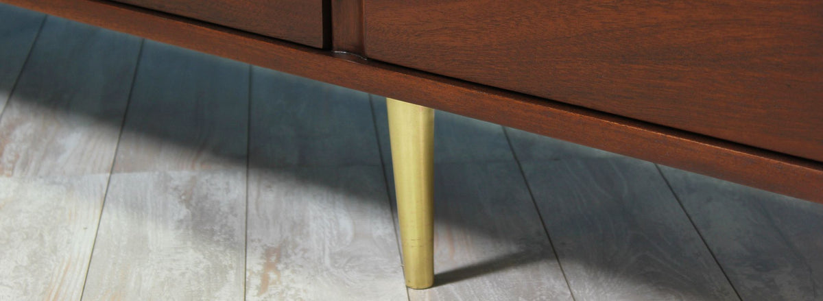 Edward J. Wormley Model 5272A Dresser with Brass Taper Legs for Dunbar