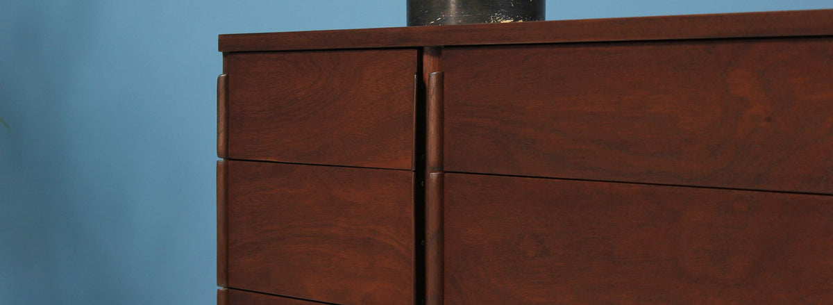 Edward J. Wormley Model 5272A Dresser with Brass Taper Legs for Dunbar