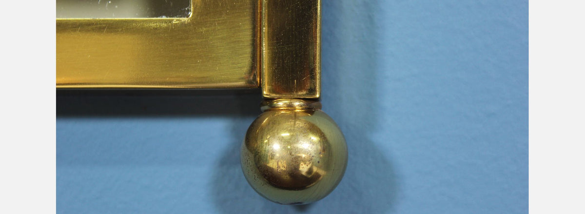 Vintage Neoclassical Style Brass Mirror by Baker