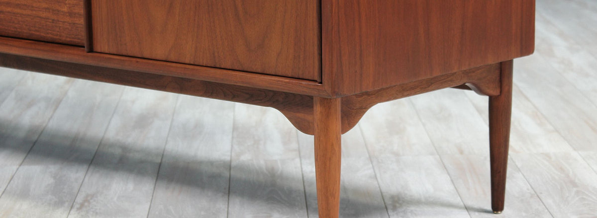 John Keal Walnut Credenza for Brown Saltman
