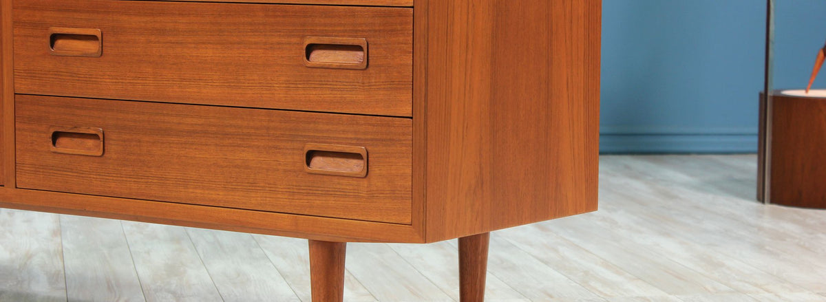 Carlo Jensen Credenza with Bi-Folding Doors for Hundevad & Co. 