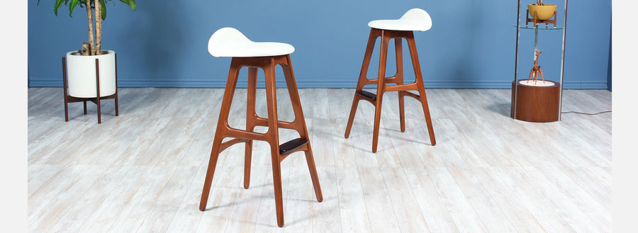 Erik Buch Bar Stools for Oddense Maskinsnedkeri 