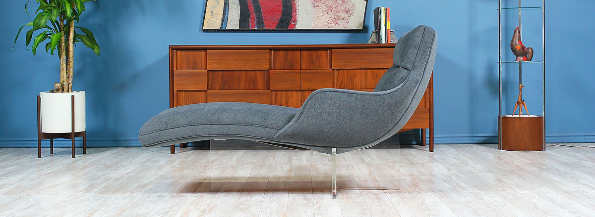 Vladimir Kagan "Erica" Chaise Lounge for Weiman Preview Furniture