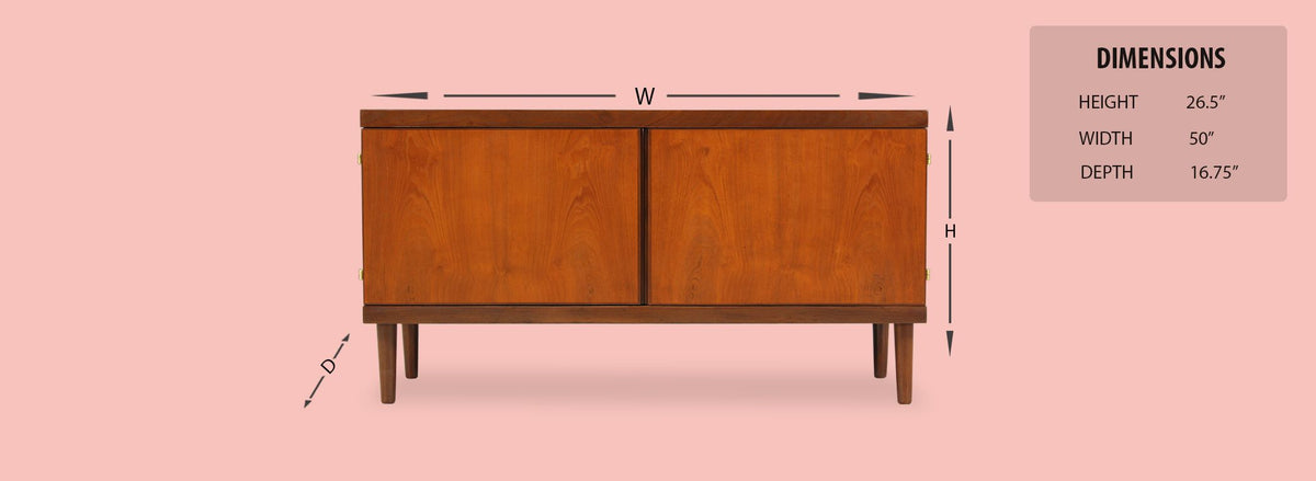 Danish Modern Teak Credenza by Hans Olsen 899