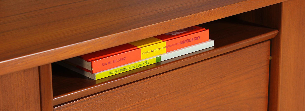 Danish Modern Teak Executive Desk by H.P. Hansen