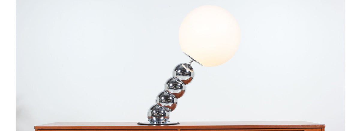 George Kovacs Chrome Caterpillar Table Lamp