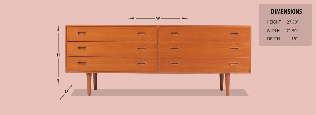 Arne Wahl Iversen Teak Dresser for Vinde Møbelfabrik