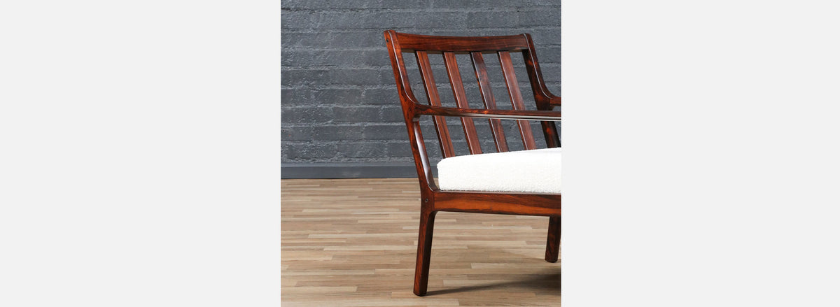 Fredrik Kayser Model-395 Rosewood Lounge Chair for Vatne Møbler