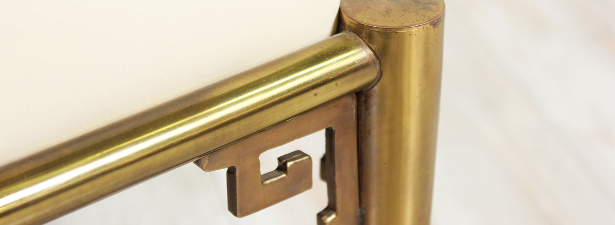 Warren Lloyd "Key Scroll" Brass Lounge Chair for Mastercraft 