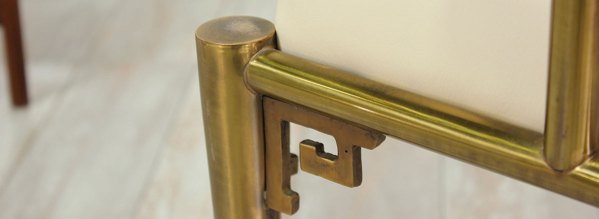 Warren Lloyd "Key Scroll" Brass Lounge Chair for Mastercraft 