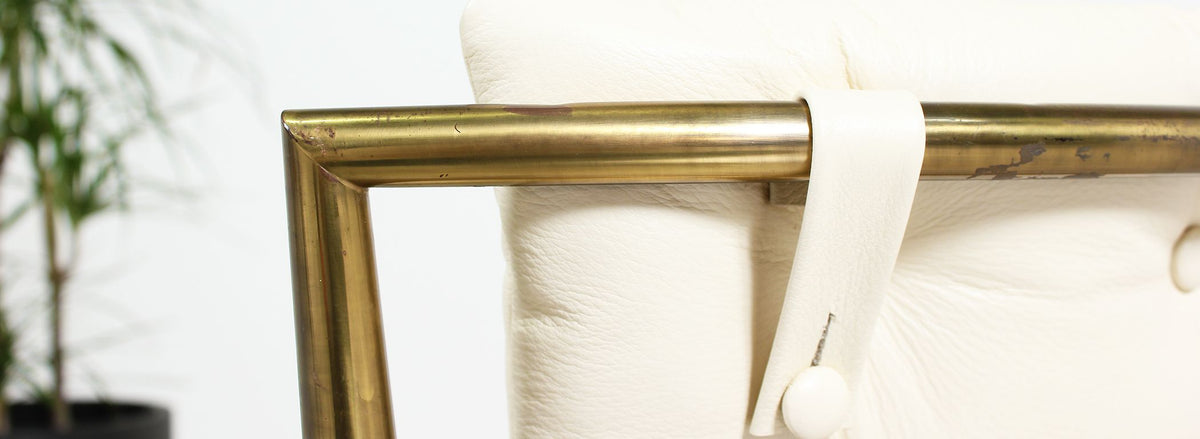 Warren Lloyd "Key Scroll" Brass Lounge Chair for Mastercraft 