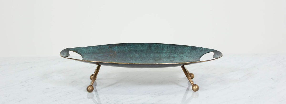 Maurice Ascalon Verdigris Bronze Tray for Pal-Bell Co.
