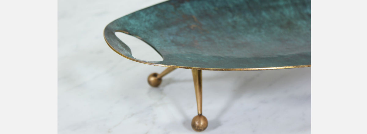 Maurice Ascalon Verdigris Bronze Tray for Pal-Bell Co.