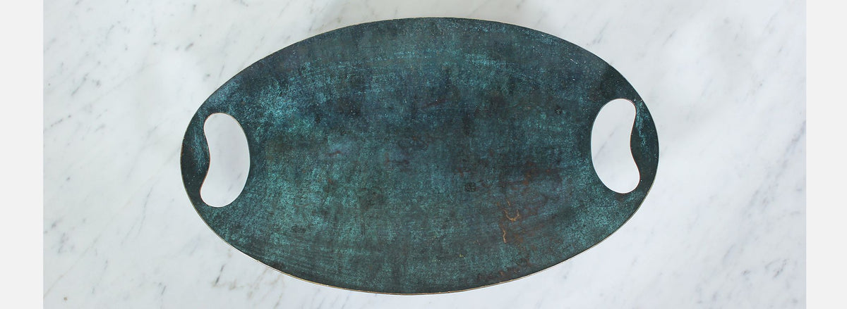 Maurice Ascalon Verdigris Bronze Tray for Pal-Bell Co.