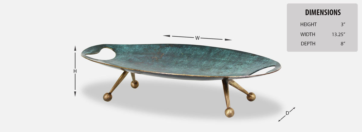 Maurice Ascalon Verdigris Bronze Tray for Pal-Bell Co.