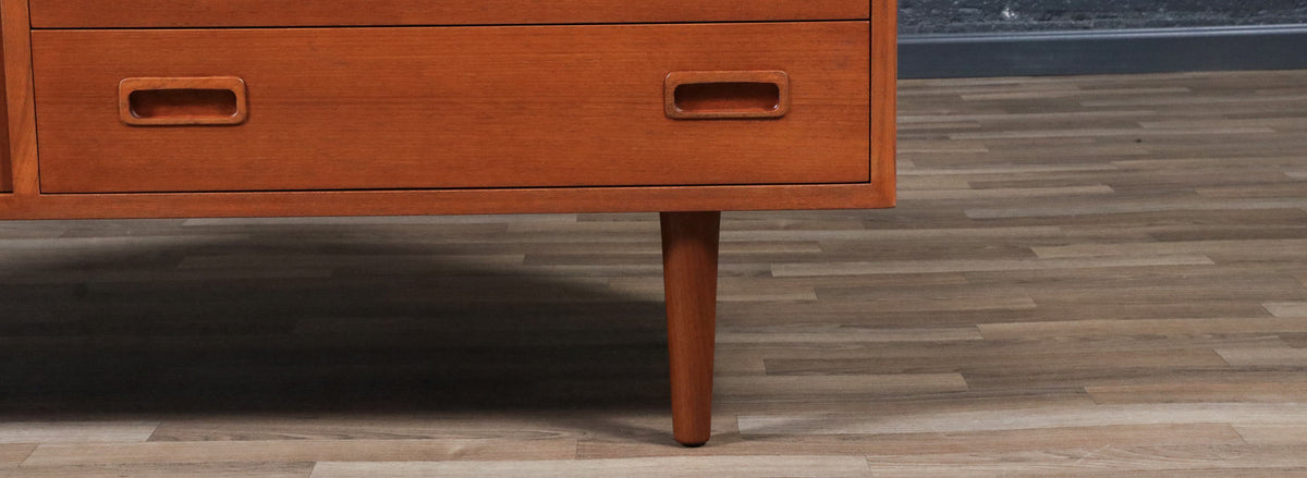 Carlo Jensen Bi-Folding Door Teak Credenza for Hundevad & Co.