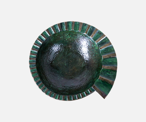 Vintage Bronze Swirl Bowl by Dayagi