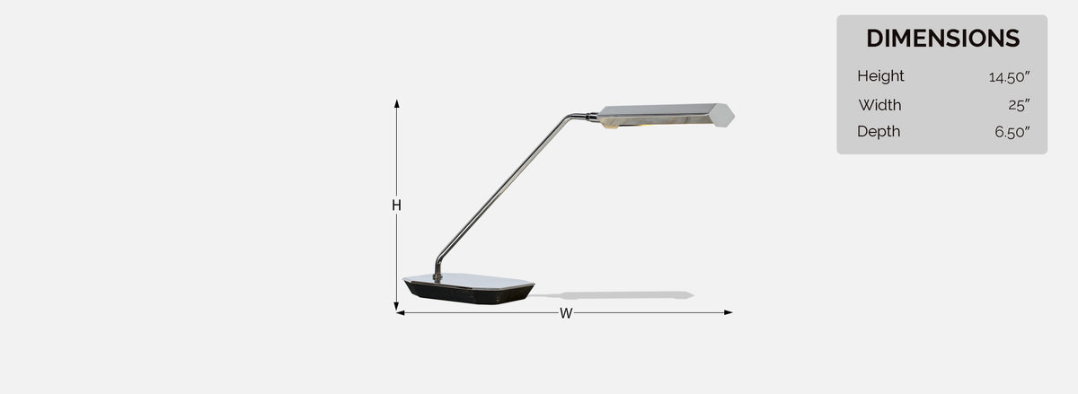 Mid-Century Modern Chrome Table Lamp by Koch & Lowy 