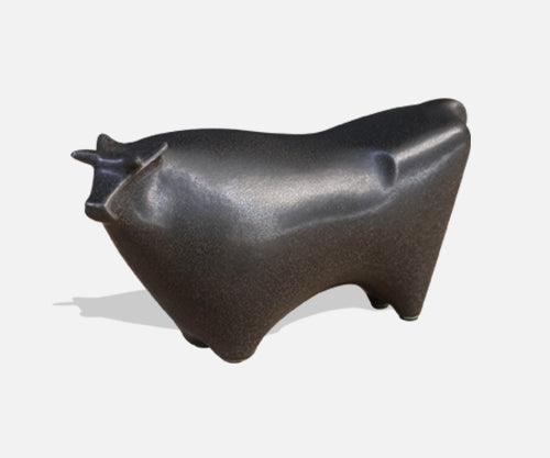 Colin Melbourne Ceramic Glazed Cow Sculpture for Beswick 