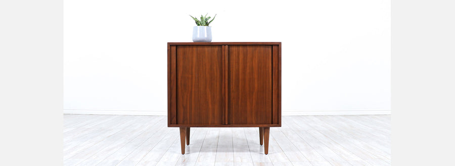 Mid-Century Modern Tambour-Door Cabinet