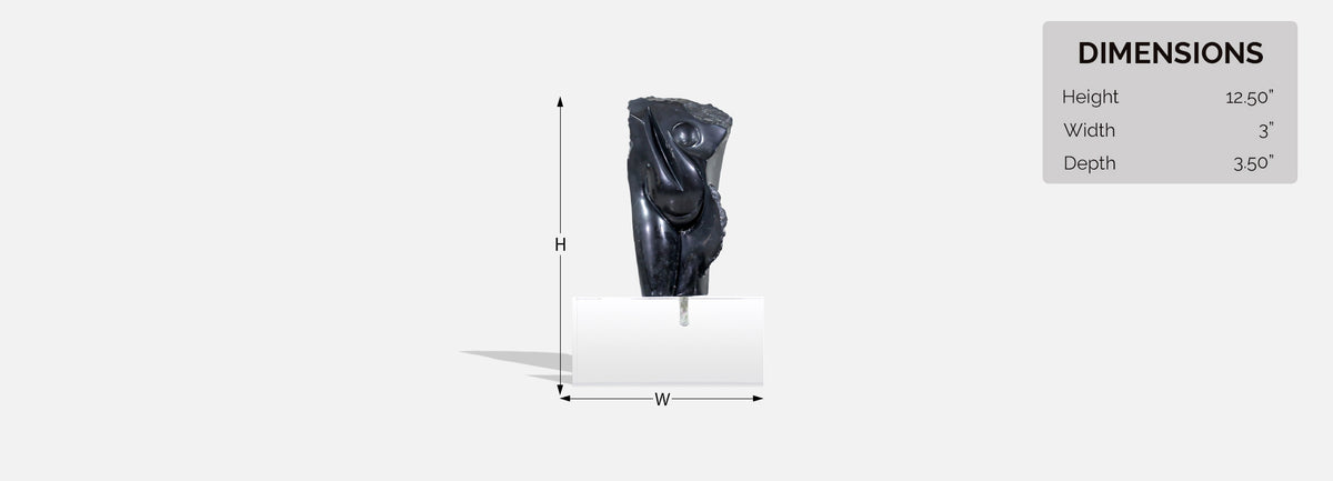 Mid-Century Modern Abstract Stone Sculpture on Lucite Base