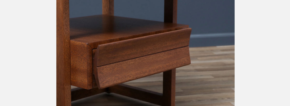 Paul Laszlo Two-Tier Night Stand for Brown Saltman