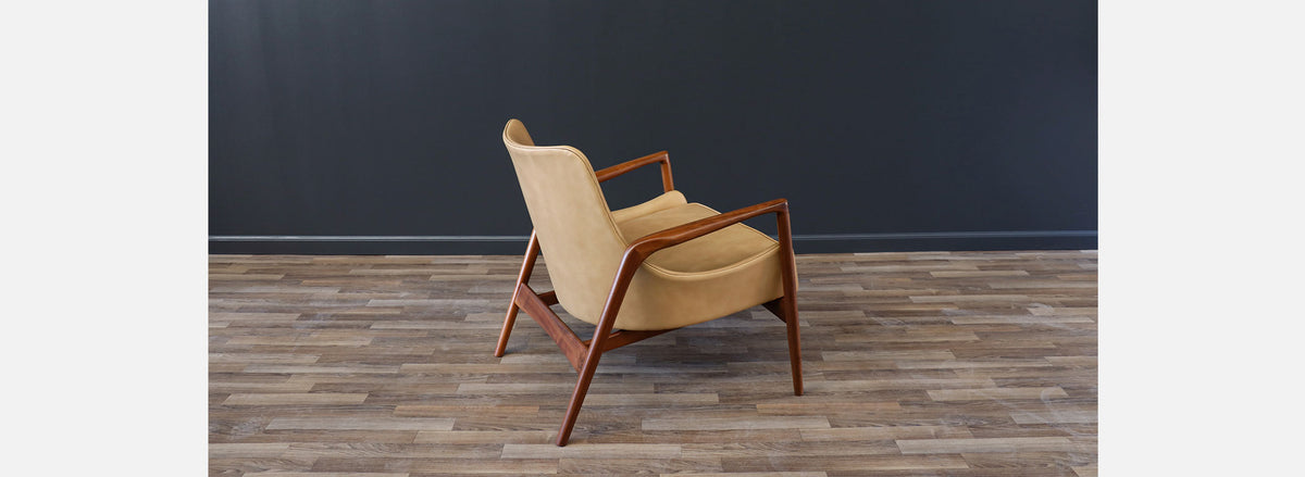 Ib Kofod-Larsen Teak & Leather Lounge Chair for Selig 