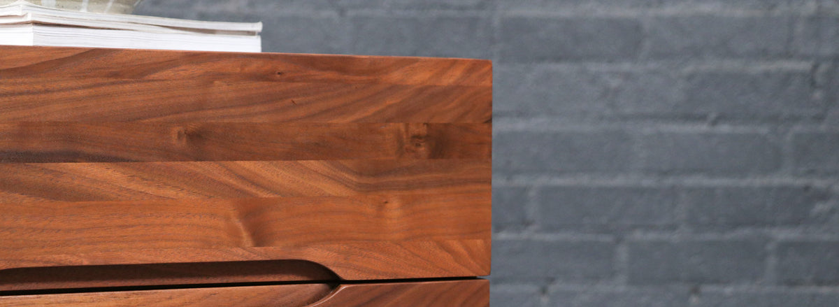 Californian Modern Sculpted Walnut Night Stand